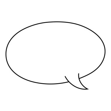 El çizimi sohbet balonu vektör çizimi