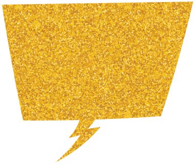 parıldayan altın folyo sohbet balonu