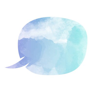 suluboya sohbet balonu vektör çizimi