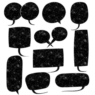 El çizimi grunge sohbet balonu karalama