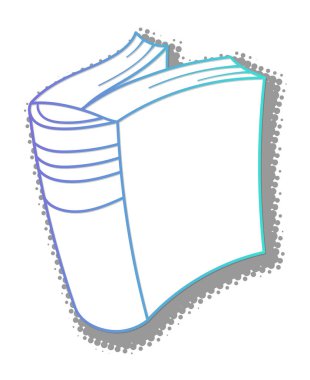 Yarım ton gölgeli kitap karalaması