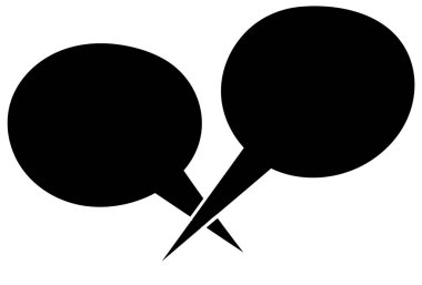 Siyah el çizimi sohbet baloncuğu el çizimi vektör çizimi