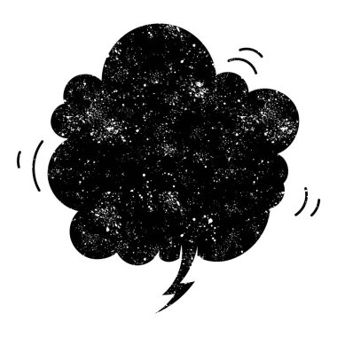 grunge rustic chat kabarcık vektör çizimi