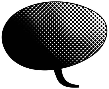 siyah yarım ton gradyan sohbet balonu