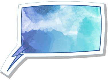 suluboya sohbet balonu etiketi