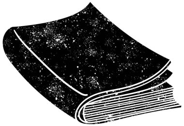 Kırsal grunge siyah beyaz kitap karalaması