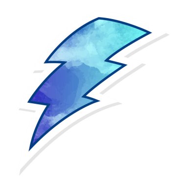 Yapıştırma biçiminde el çizimi gök gürültüsü karalaması