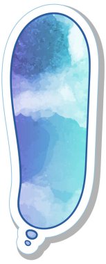 suluboya sohbet balonu etiketi