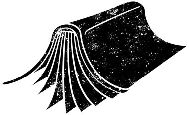 Kırsal grunge siyah beyaz kitap karalaması