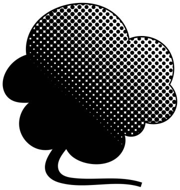 siyah yarım ton gradyan sohbet balonu