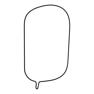 El çizimi sohbet balonu vektör çizimi