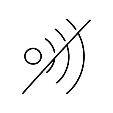 Ses simgesi devre dışı. El çizimi vektör çizimi. Düzenlenebilir satır vuruşu.