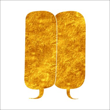 parıldayan altın folyo sohbet balonu