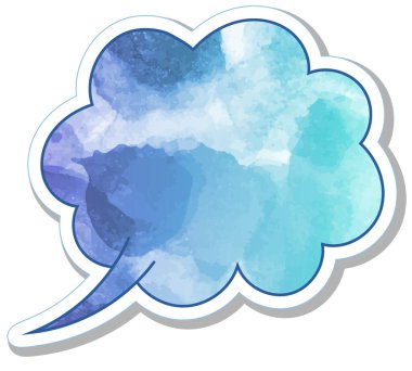 suluboya sohbet balonu etiketi