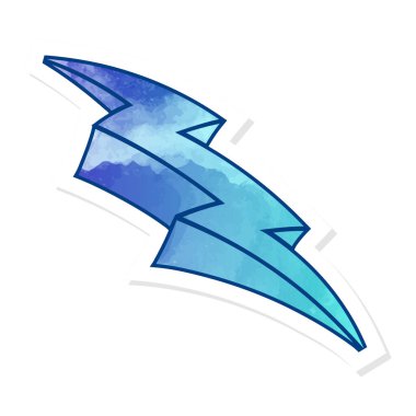 Yapıştırma biçiminde el çizimi gök gürültüsü karalaması