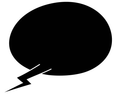 Siyah el çizimi sohbet baloncuğu el çizimi vektör çizimi