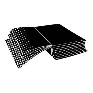 siyah yarım ton el çizimi kitap karalaması