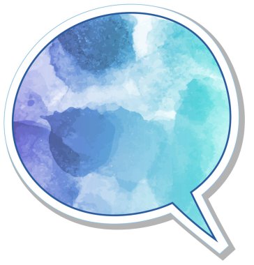 suluboya sohbet balonu etiketi