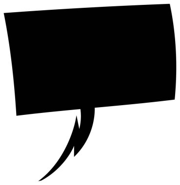 Siyah el çizimi sohbet baloncuğu el çizimi vektör çizimi