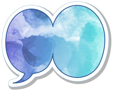 suluboya sohbet balonu etiketi