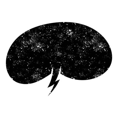 grunge rustic chat kabarcık vektör çizimi