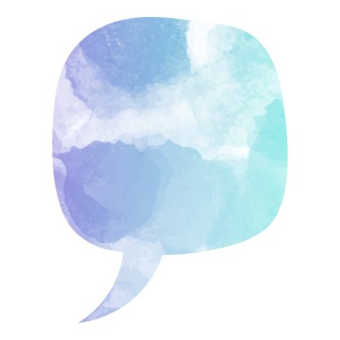 suluboya sohbet balonu vektör çizimi