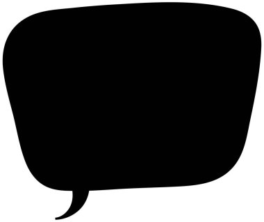 Siyah el çizimi sohbet baloncuğu el çizimi vektör çizimi