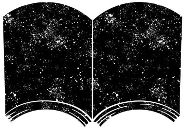 Kırsal grunge siyah beyaz kitap karalaması