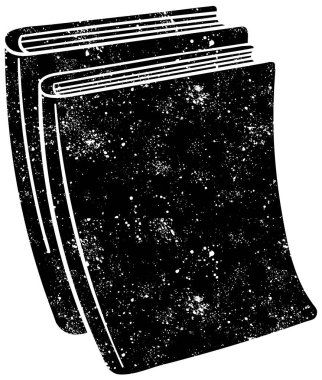 Kırsal grunge siyah beyaz kitap karalaması