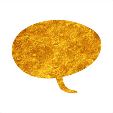 parıldayan altın folyo sohbet balonu