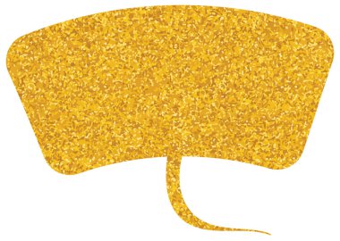 parıldayan altın folyo sohbet balonu