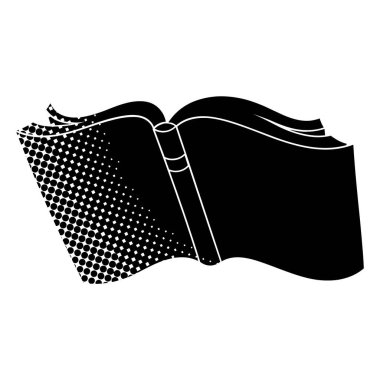 siyah yarım ton el çizimi kitap karalaması