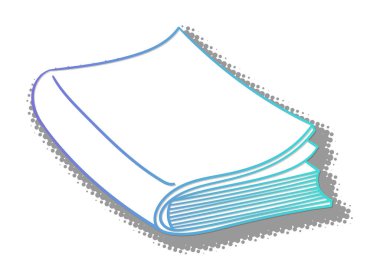 Yarım ton gölgeli kitap karalaması