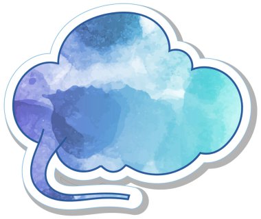 suluboya sohbet balonu etiketi