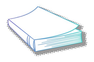 Yarım ton gölgeli kitap karalaması