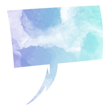 suluboya sohbet balonu vektör çizimi