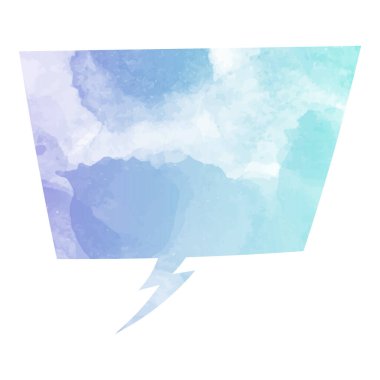 suluboya sohbet balonu vektör çizimi