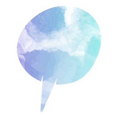 suluboya sohbet balonu vektör çizimi