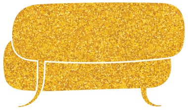 parıldayan altın folyo sohbet balonu