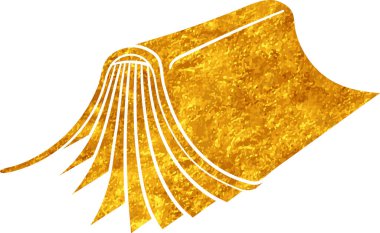 Altın renkli el çizimi kitap karalaması