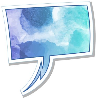 suluboya sohbet balonu etiketi