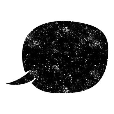 grunge rustic chat kabarcık vektör çizimi