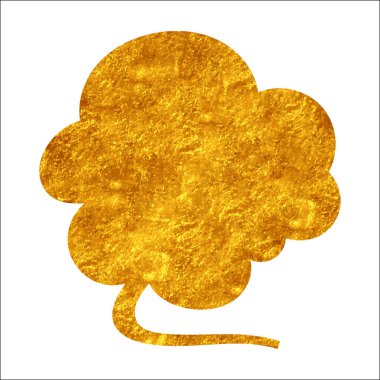 parıldayan altın folyo sohbet balonu