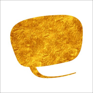 parıldayan altın folyo sohbet balonu