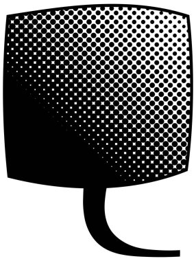 siyah yarım ton gradyan sohbet balonu