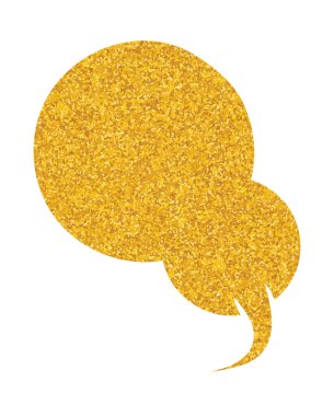 parıldayan altın folyo sohbet balonu