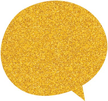 parıldayan altın folyo sohbet balonu