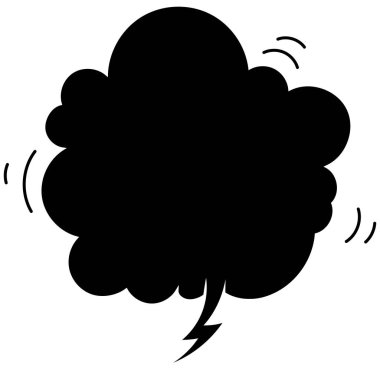 Siyah el çizimi sohbet baloncuğu el çizimi vektör çizimi