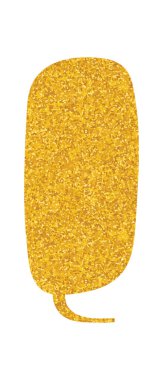 parıldayan altın folyo sohbet balonu