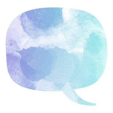 suluboya sohbet balonu vektör çizimi